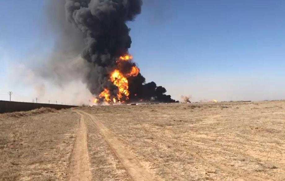Hundreds of oil tankers explode on Afghanistan-Iran border in blaze visible from space